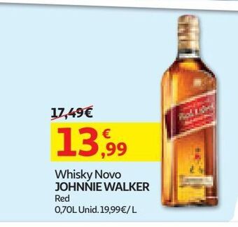 Whisky  novo johnnie walker red 0.70 l