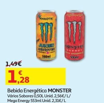 Auchan Bebida energetica monster promoção