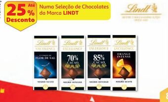 Auchan Tablete chocolate negro lindt promoção