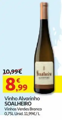 Vinho branco soalheiro alvarinho v.verdes 0.75 l