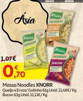 Auchan Massa noodles knorr promoção