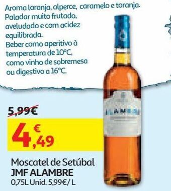 Moscatel setubal jmf alambre 0.75 l
