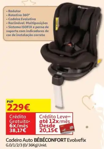Auchan Cadeira auto bébéconfort promoção
