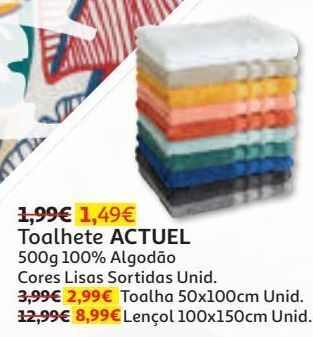 Auchan Lençol banho 100%algod actuel promoção