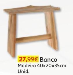 Auchan Banco madeira 40x20x35cm promoção