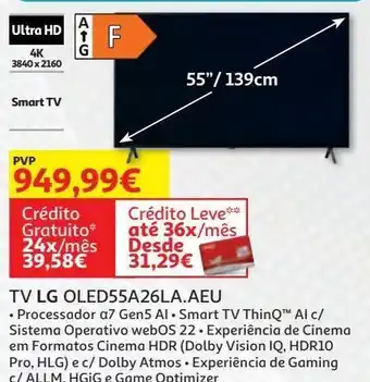 Auchan Tv oled lg oled55a26la.aeu promoção