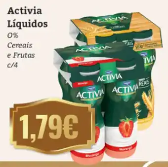 Activia Líquidos 0% Cereais e Frutas c/4