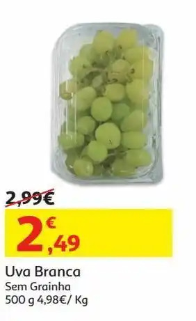 Auchan Uva branca sem grainha:500 g promoção