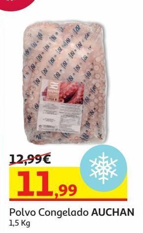 Auchan Polvo congelado auchan:(-1.5kg) kg promoção