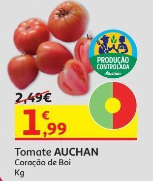 Auchan Tomate coração de boi auchan:produção controlada kg promoção