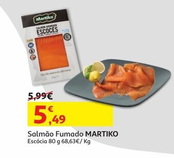 Auchan Salmão fumado martiko:escócia 80 g promoção