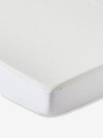 Vertbaudet Proteção impermeável em moletão, coleção bio - branco promoção