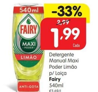 Minipreço Detergente lavalouça fairy promoção