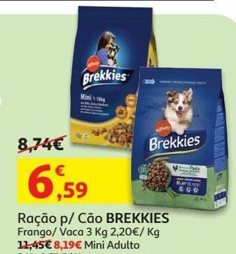 Auchan Ração cão brekkies promoção
