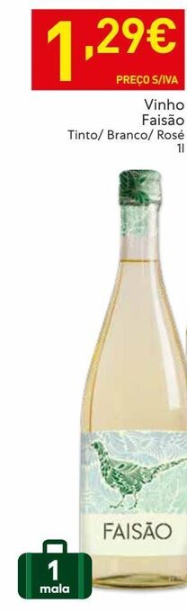 Recheio Vinhos faisão promoção
