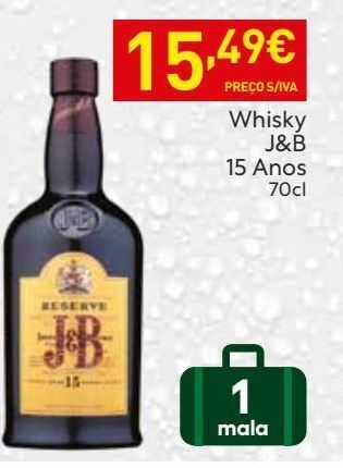 Recheio Uísque j&b promoção