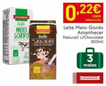 Recheio Leite semi desnatado amanhecer promoção