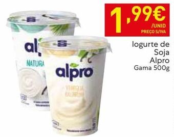Recheio Iogurte de soja alpro promoção