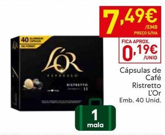 Recheio Cápsulas de café l'or promoção