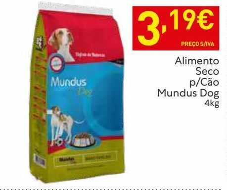 Promoção Ração para cães mundus dog em Recheio