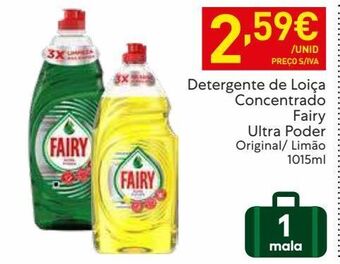 Recheio Detergente lavalouça fairy promoção