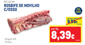 Rosbife de Novilho c/Osso