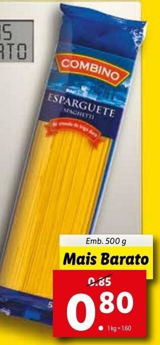 Lidl Macarrão combino promoção