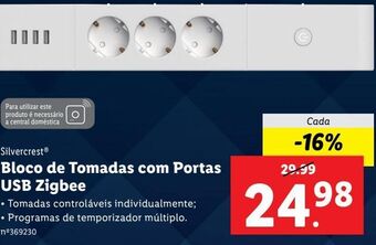 Tomada multipla com interruptor silvercrest