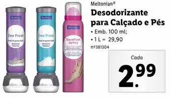 Lidl Desodorante para sapatos promoção