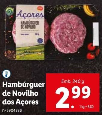 Lidl Hambúrguer bovino promoção