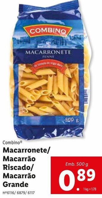 Lidl Macarrão combino promoção