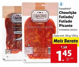 Lidl Chouriço fumadinho promoção