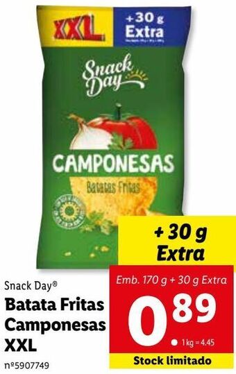 Lidl Batata chips snack day promoção