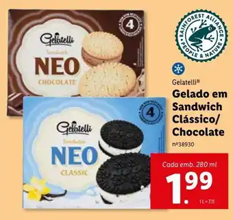 Lidl Gelado sanduíche gelatelli promoção