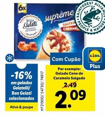 Lidl Gelados gelatelli promoção