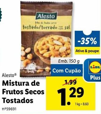 Lidl Frutos secos alesto promoção