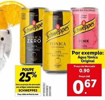 Lidl Água tônica schweppes promoção