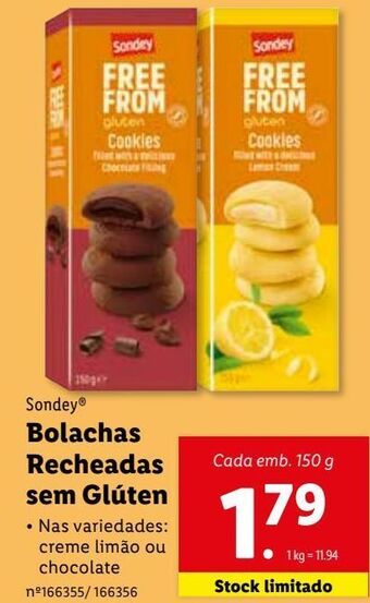 Lidl Bolacha recheada sondey promoção