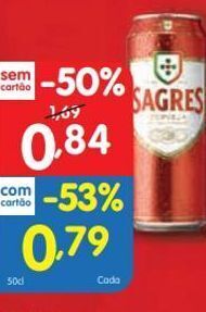 Lata de cerveja sagres