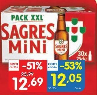 Minipreço Cerveja sagres mini promoção