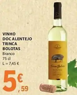 Vinho branco trinca bolotas