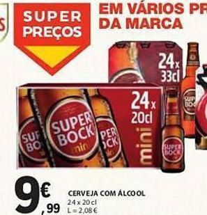 E.Leclerc Cerveja super bock promoção