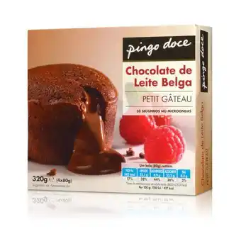 Petit gâteau de chocolate de leite congelado pingo doce