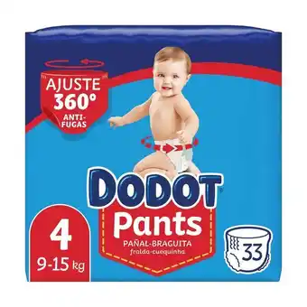 Pingo Doce Fraldas-cueca tamanho 4 (9-15kg) dodot - 33 un promoção
