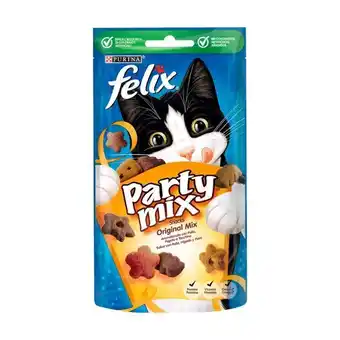 Pingo Doce Snack gato aromatizado com frango, fígado e peru purina party mix felix promoção