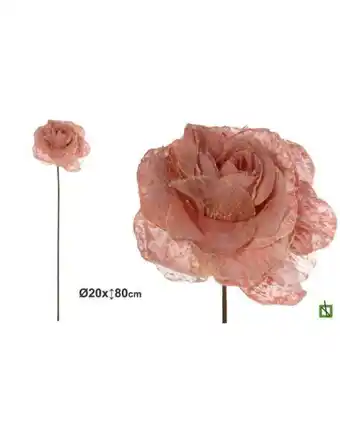 Flor tela rosa 20cm*80cm - 27598