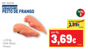 Makro Avipronto Peito de Frango 2,5Kg promoção