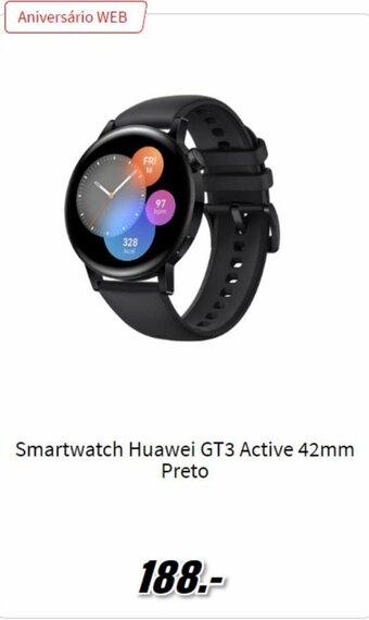 Smartwatch Huawei GT3 Active 42mm Preto