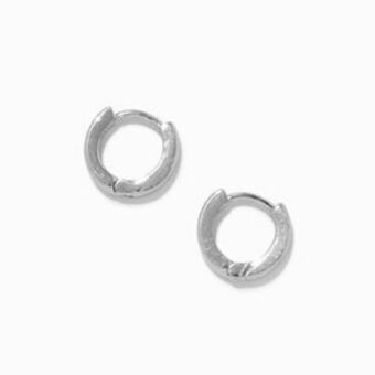 Claire's Silver 10mm huggie hoop earrings promoção