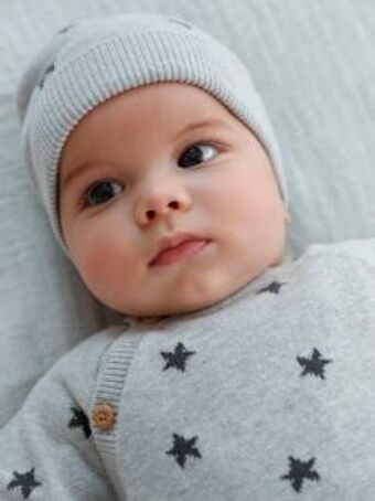 Vertbaudet Conjunto de 3 peças para bebé: camisola + calças + gorro +... promoção